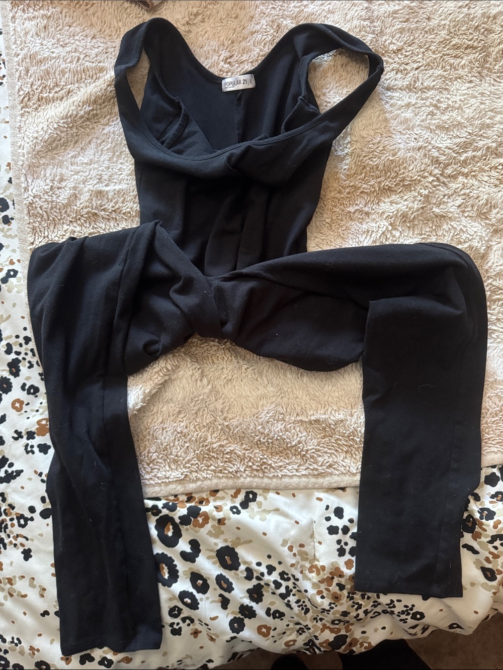Forever 21 Black Sleeveless Jumpsuit